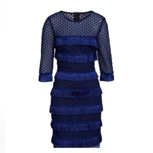 MARK + JAMES BY BADGLEY MISCHKA Fringe Lace Dress